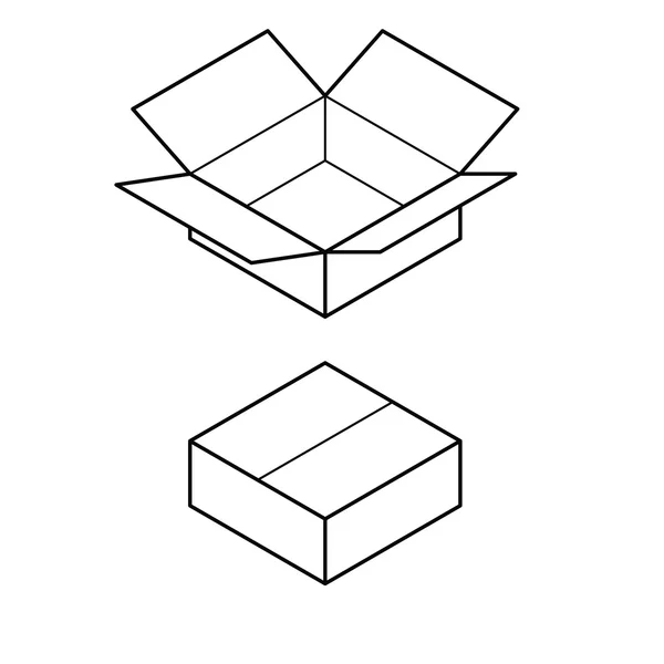 Κουτί περίγραμμα διάνυσμα — Διανυσματικό Αρχείο