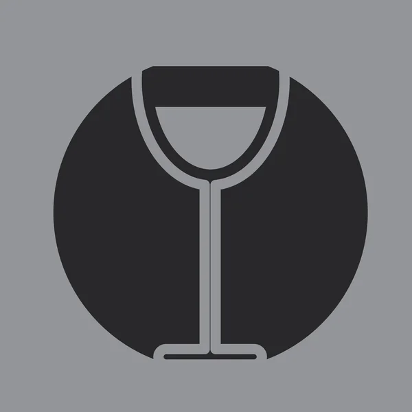 Vector símbolo de copa de vino icono — Vector de stock