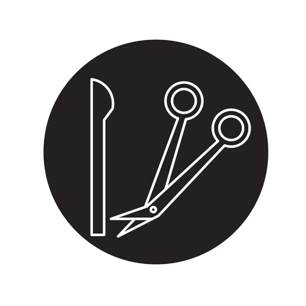 Knife and  Scissors Doctor icon vector — Stock Vector