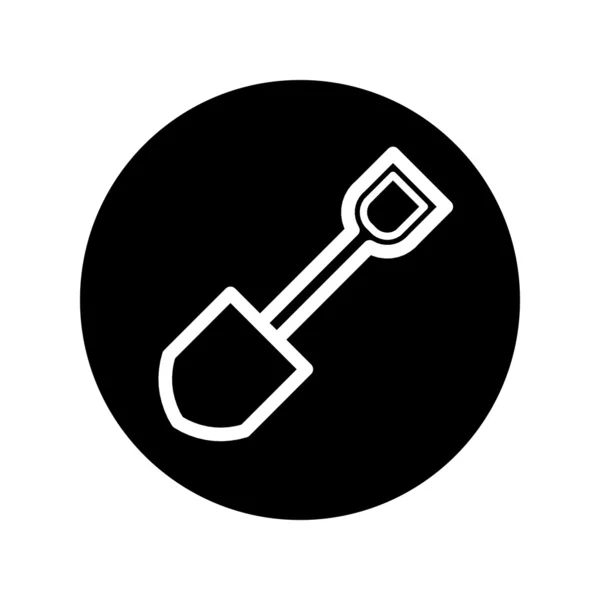 Shovel - vector pictogram geïsoleerd — Stockvector