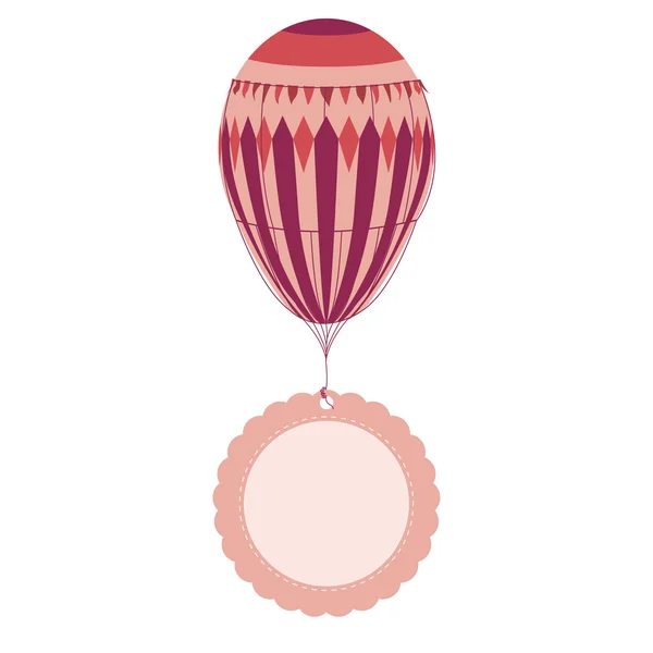 Vintage balon ile etiket vektör — Stok Vektör