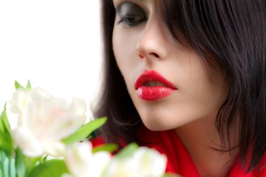 esmer güzel closeup portresi