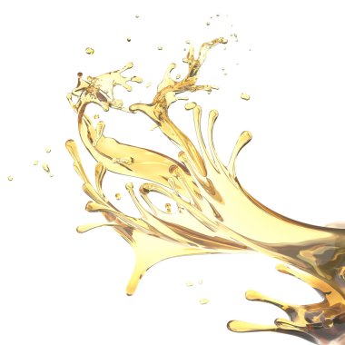 beyaz izole sarı sıçraması