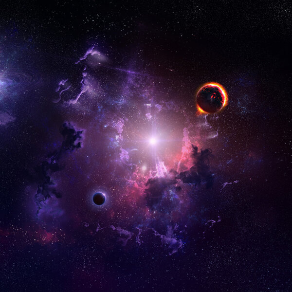 Звездная пыль и туманность космического искусства Галактика творческий фон
