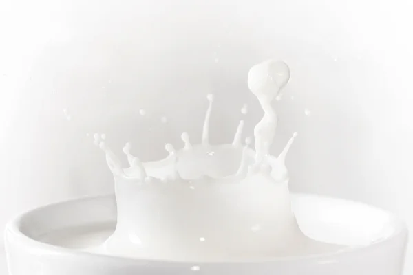 Vita stänk av mjölk — Stockfoto