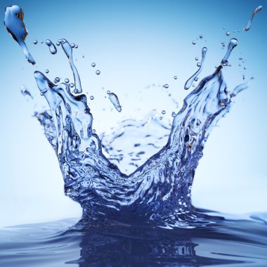 mavi su taç splash tasarım şablonu