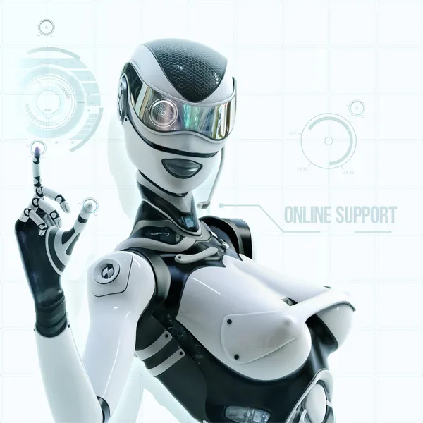 Futuristic female android — Stock Photo, Image