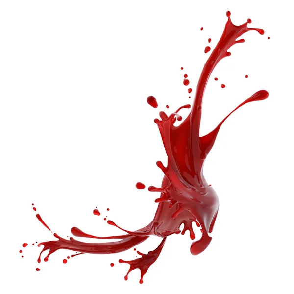 Splashes of red liquid — Stock Photo, Image