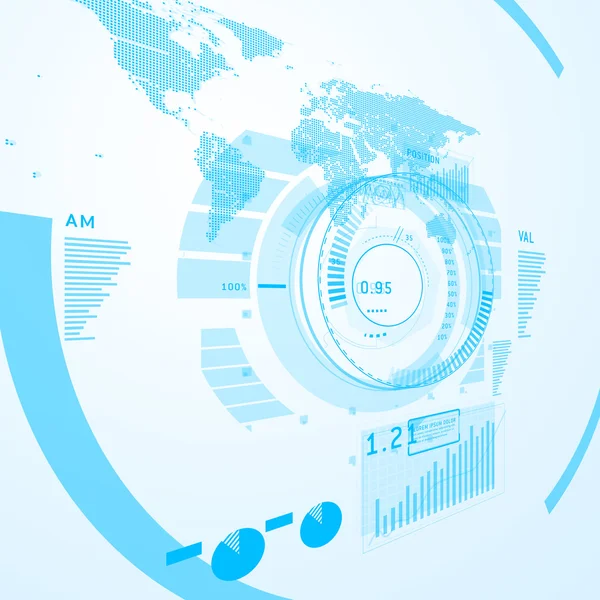 Sfondo infografico digitale — Foto Stock