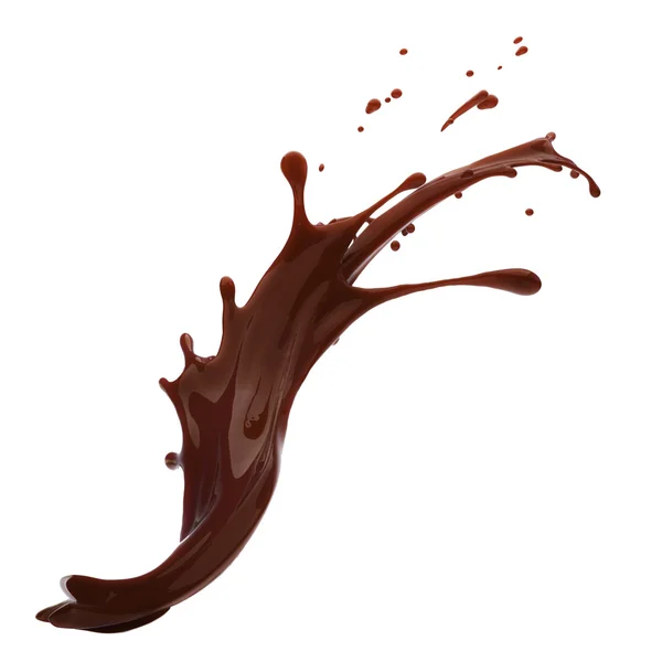 Splash of brownish hot coffee or chocolate — Stock Photo, Image