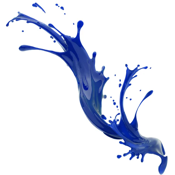 Spritzer blauer Flüssigkeit — Stockfoto