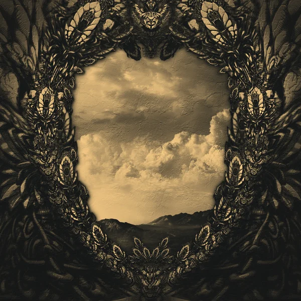 Antik stilize duvar çerçevesi