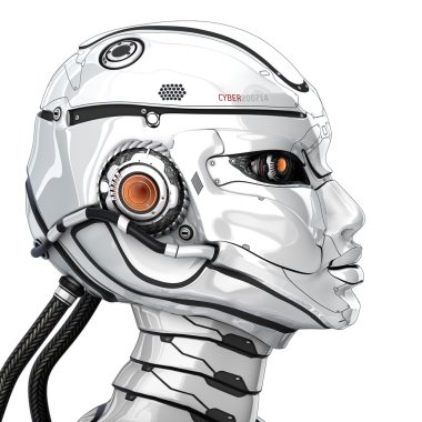 şık cyborg kafa