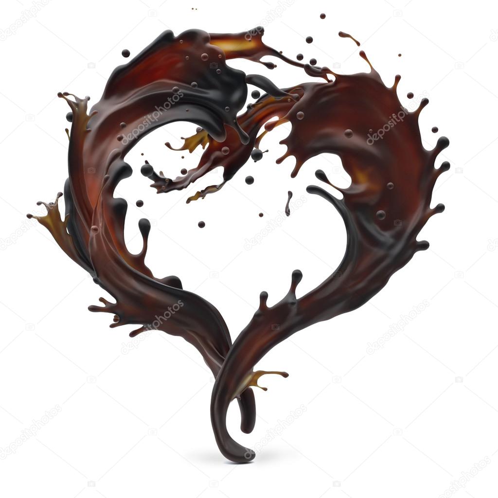Coffee in shape of heart