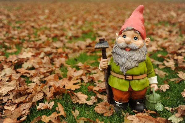 Az őszi kert gnome Stock Kép