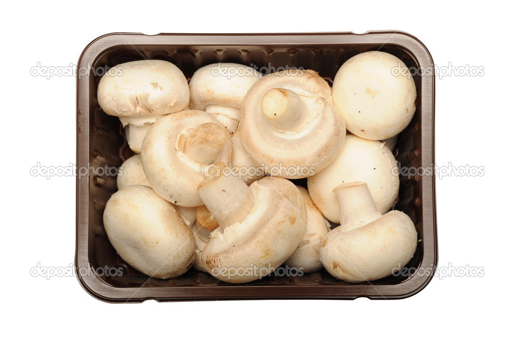 Mushrooms in carton