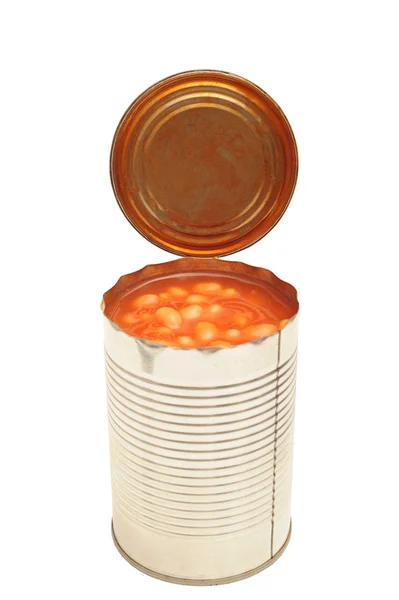 Tin of baked beans — Stock Photo, Image