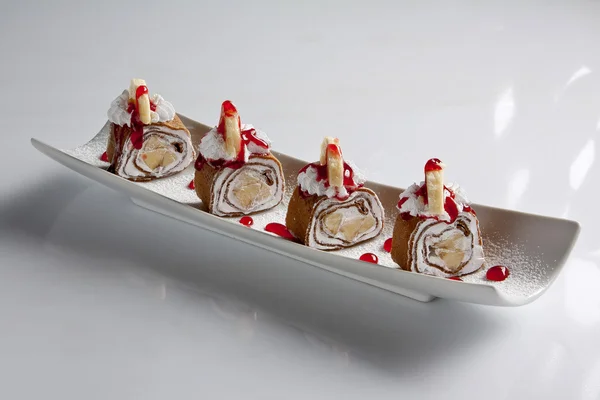 Söt sushi dessert — Stockfoto