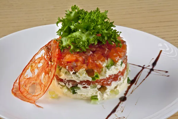 Vegetable Salad on plate — Stock Photo, Image