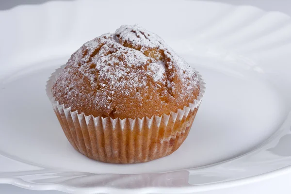 Fresh muffins on the plate — Stock Photo, Image