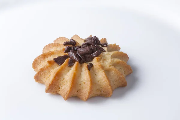 Cookies bedekt met chocolade — Stockfoto