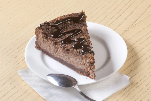 A piece of chocolate cake — Stock Photo, Image