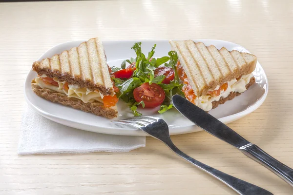 Panino con uova — Foto Stock