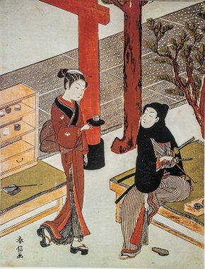 Suzuki harunobu. çay töreni