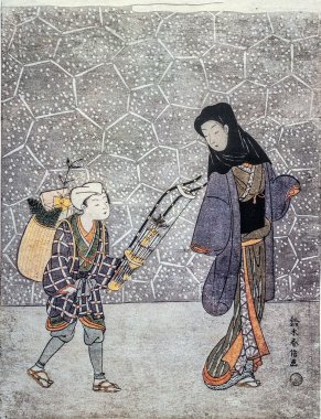 Suzuki harunobu. Yeni yıl için muska Hamaya - satış.