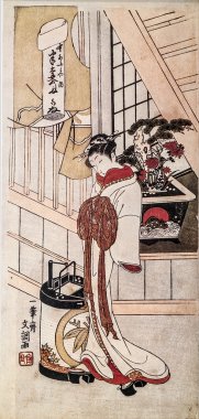 ippitsusai buncho. handayu, kadın bir erkek oyuncu