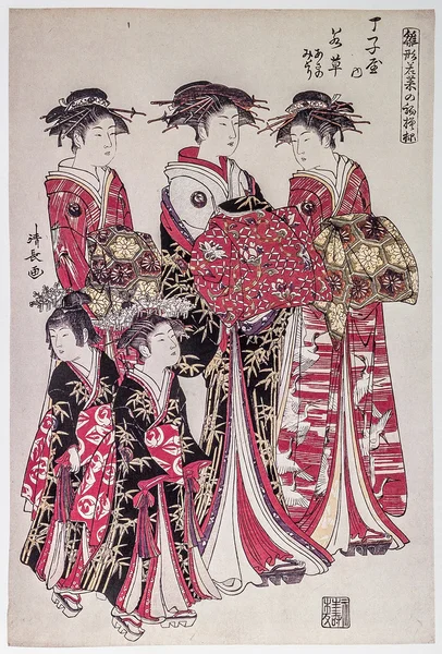 Três onna bugeishas samurais femininos do Japão medieval Imagem De Stock