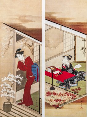 katsukawa shunsho. geleneksel Japon gravür ukiyo-e.