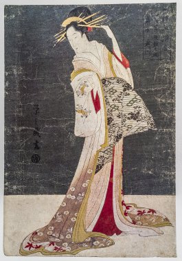 Hosoda eishi. kadın.