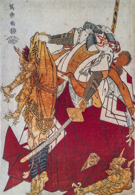 toshusai sharaku. oyuncu itikawa monnoshuke portresi.