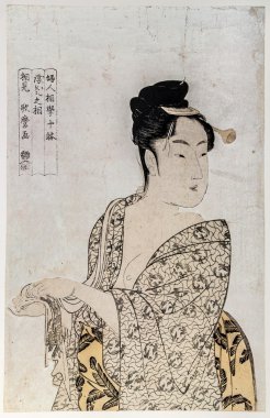 Kitagawa utamaro - physiognomic tip on: kadın, cilveli türü