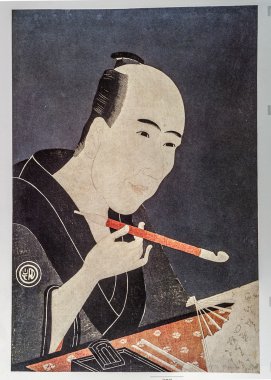 chokyosai eiri. santo kyoden, kyobashi efendisi portresi
