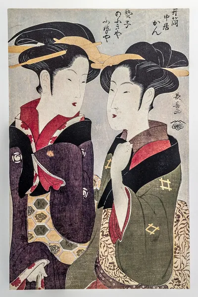 Nakai Kan y Geisha Fuseya, Eishosai Choki — Foto de Stock