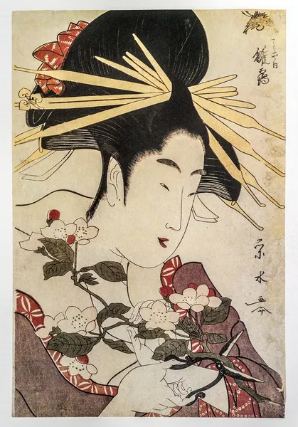 Hosoda Eishi. tradicional japonês gravura ukiyo-e Imagens Royalty-Free