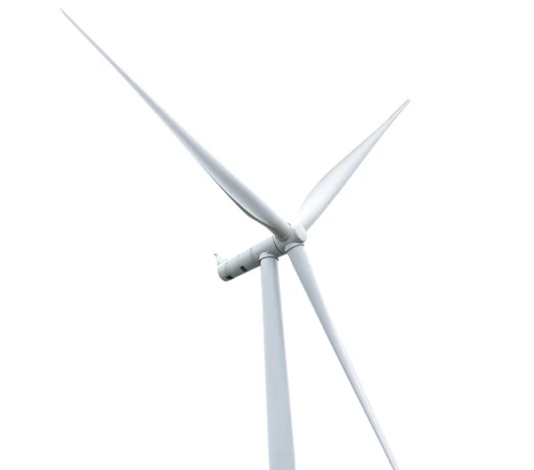 Green ecology concept of wind turbine isolated on white — Stock Photo, Image