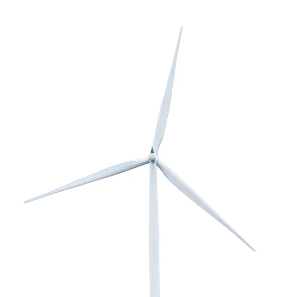 Zielony ekologia koncepcja turbiny wiatrowej na białym tle Zdjęcia Stockowe bez tantiem
