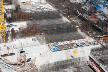 Baraj için büyük bir inşaat alanı