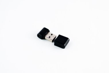 Beyaz arkaplanda izole edilmiş Usb flash belleği