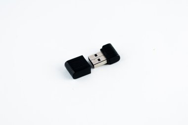 Beyaz arkaplanda izole edilmiş Usb flash belleği