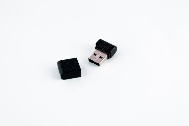 Beyaz arkaplanda izole edilmiş Usb flash belleği