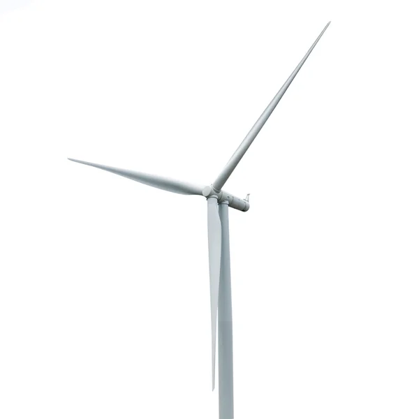 Groene ecologie concept van windturbine geïsoleerd op wit — Stockfoto