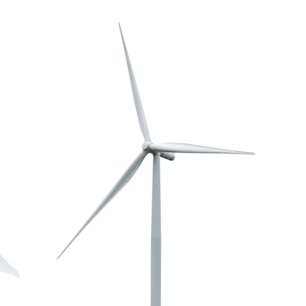 Groene ecologie concept van windturbine geïsoleerd op wit — Stockfoto