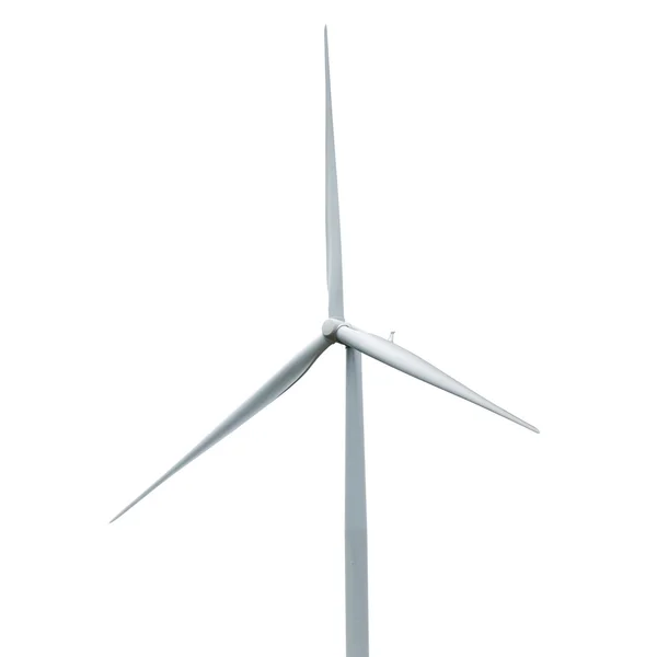 Groene ecologie concept van windturbine geïsoleerd op wit — Stockfoto