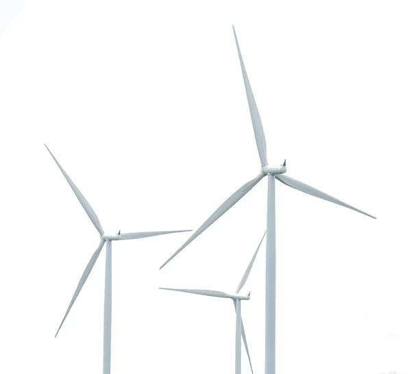 Green ecology concept of wind turbine isolated on white — Stock Photo, Image