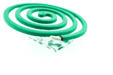 Smoke spiral usable against mosquitoes and other insects - Burning mosquito coil as anti insect clipart