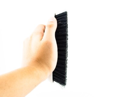 beyaz - el Temizleme fırçası ile izole el tuvalet için temizleme fırçası